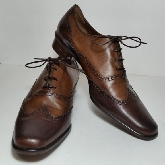 NWOT Ingledew\'s Oxford Wingtip Shoes Brown sz 8.5 main image 10